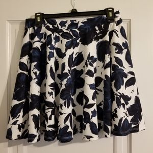 Blue and white floral skirt from Dry Goods